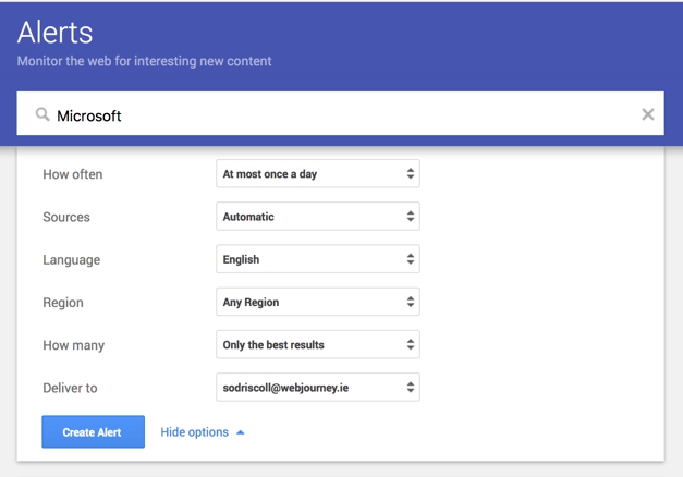 6 of the Best Tools for Digital Marketing Competitive Analysis - Google Alerts